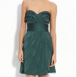 Adrianna Papell Shutterpleat Ruffle Dress